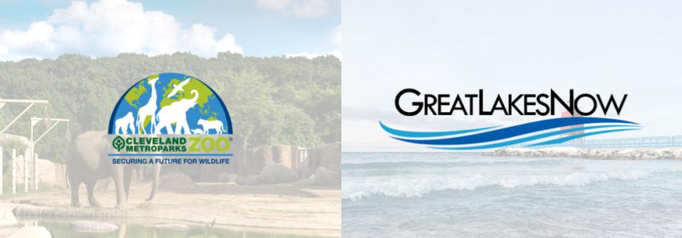 Cleveland Metroparks Zoo logo and Great Lakes Now logo