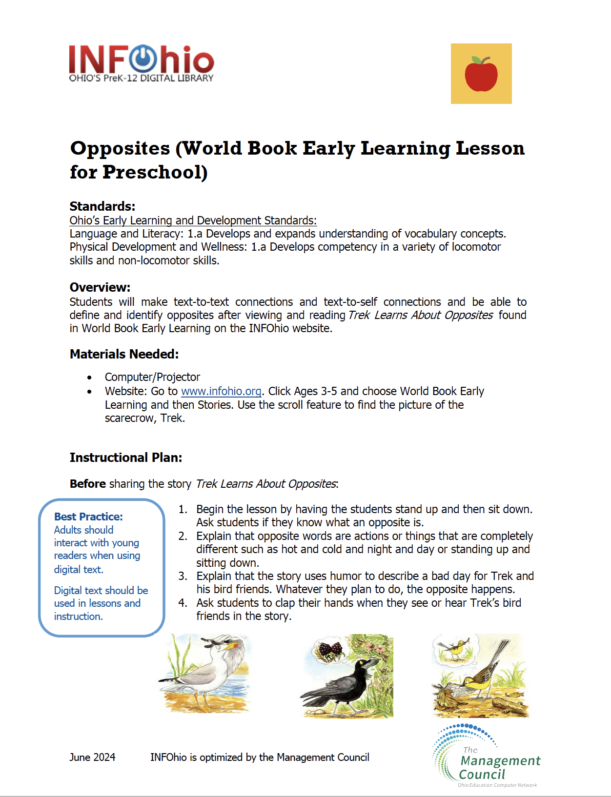 Opposites (World Book Early Learning Lesson Plan for Preschool)